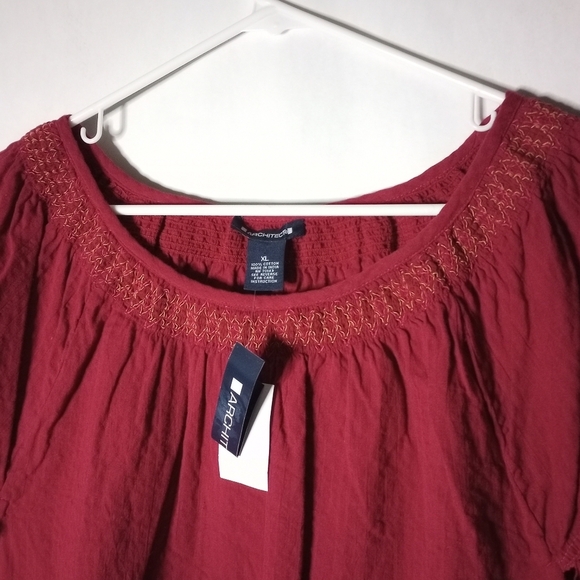 NWT Architect maroon top size XL - Picture 2 of 8